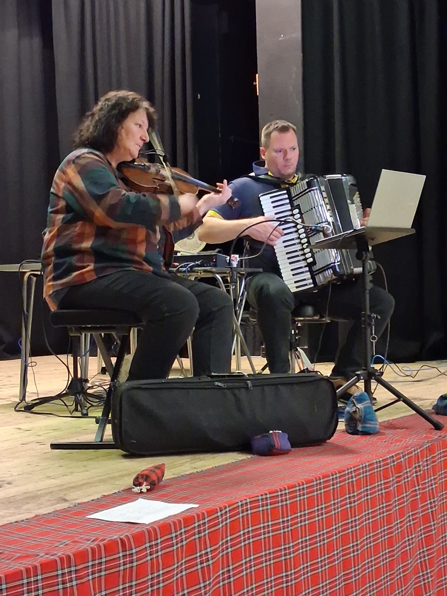 Judith and Stuart playing at 2025 Day School 